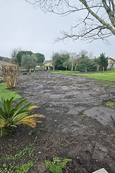 Après : Pose de drain & étalement des terres, Listrac-Médoc (Gironde)